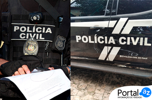 Policia civil prende suspeito de furto (Foto: Edição do Portal AZ/Reprodução)