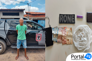 Prisão por tráfico (Foto: Ascom/Polícia Militar)