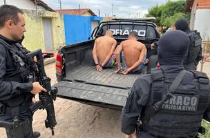 Prisões realizadas durante a operação (Foto: SSP-PI)