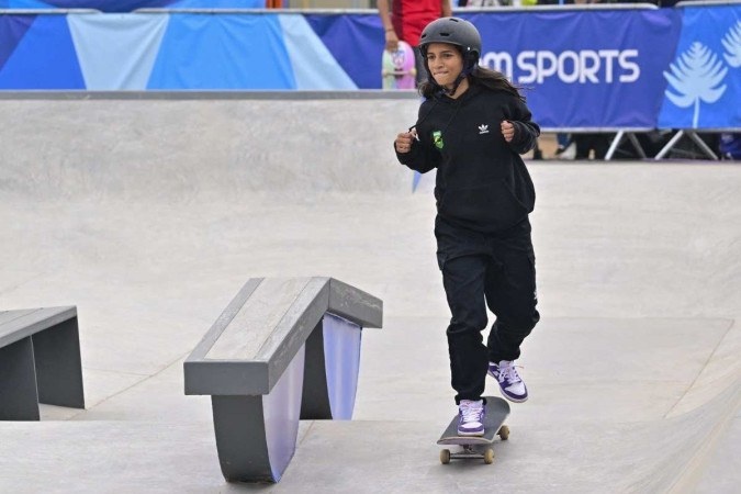 Rayssa Leal nos jogos Pan Americanos, em Santiago