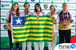 Equipe Feminina de Taekwondo (Foto: Governo do Piauí/Edição PortalAZ)