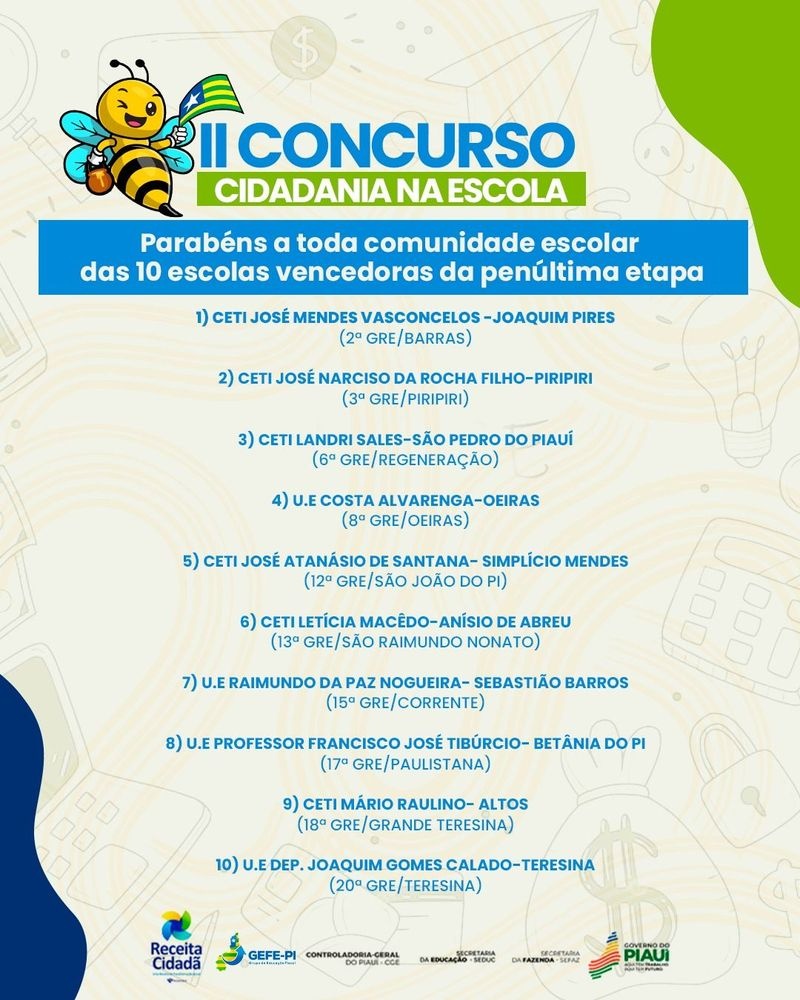 Lista de colégios aprovados