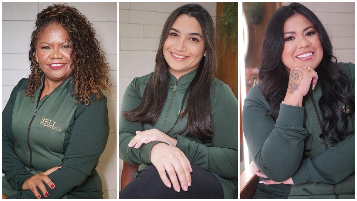 Porcelanistas Ângela Albuquerque, Gislene Maia e Kaliane Costa