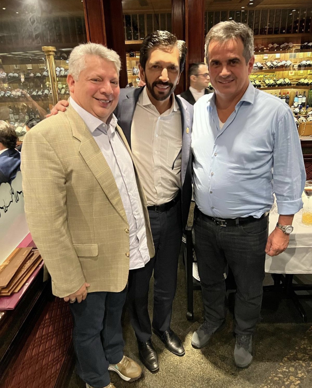 Trabulo Júnior com o prefeito Ricardo Nunes e seu padrinho o senador Ciro Nogueira.