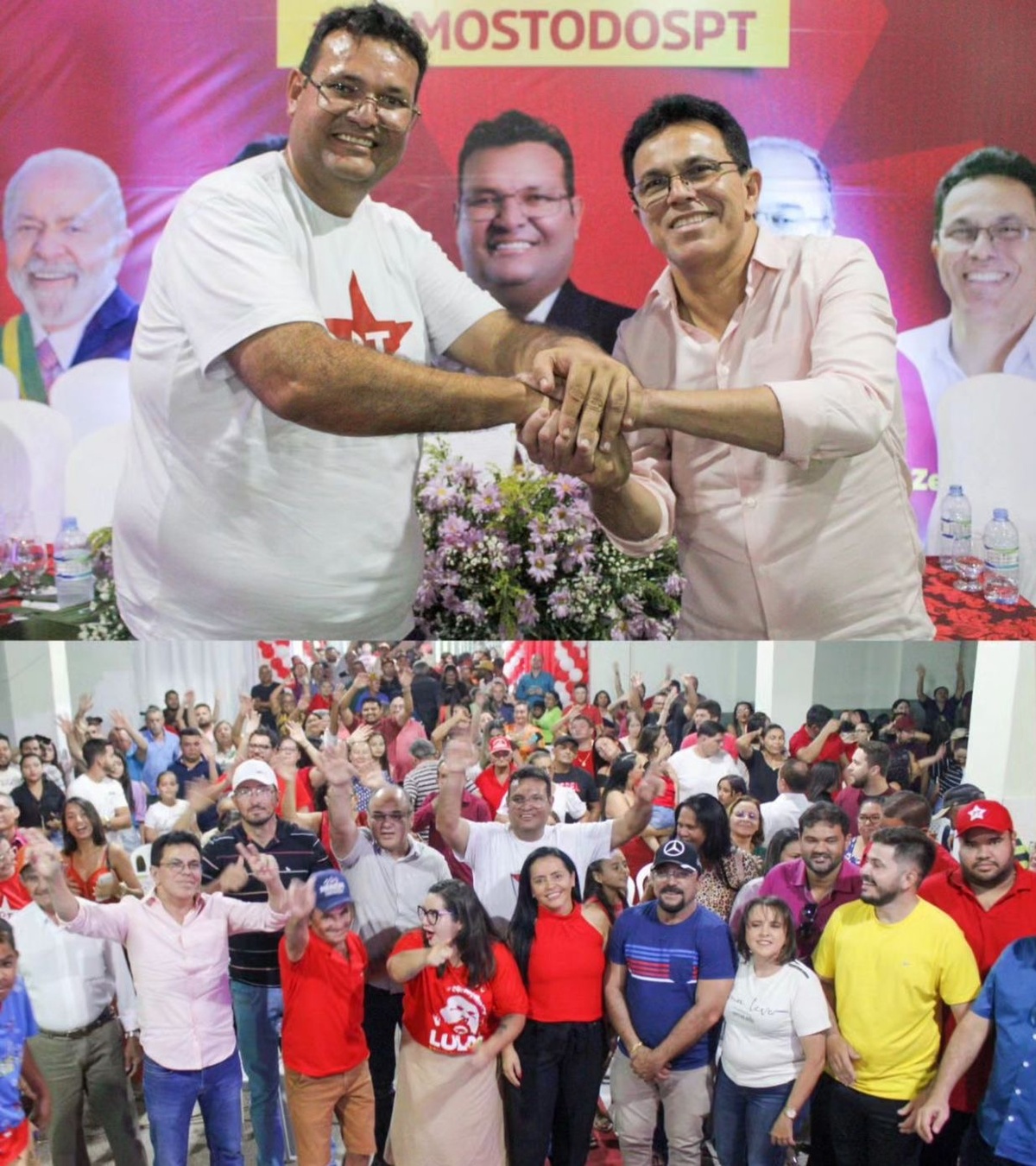 Zé Santana falando água nos encontros políticos como candidato a deputado federal só daqui a 3 anos. Aí, em Feonteiras.
