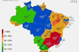Dívidas dos estados (Foto: Reprodução/ Brasil em Mapas)