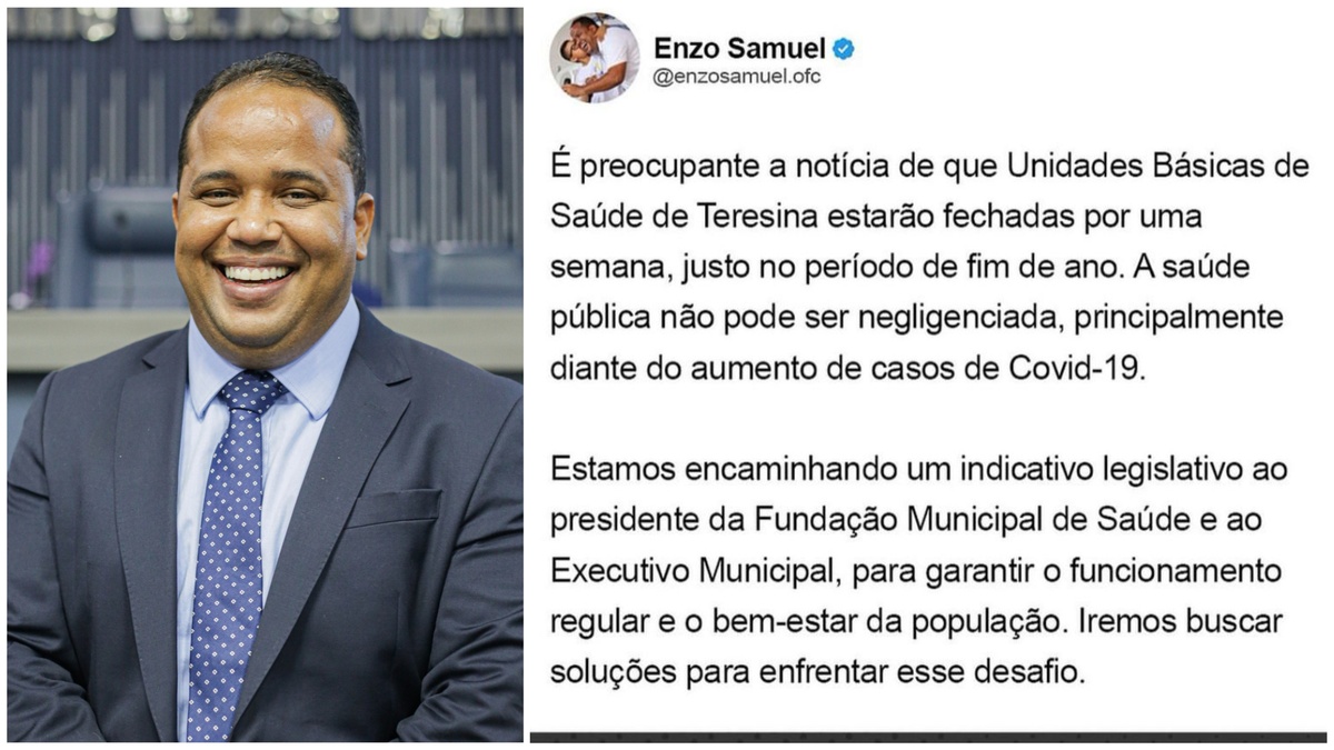 Enzo Samuel se limita a essa nota hipócrita diante do caos na saúde de Teresina.