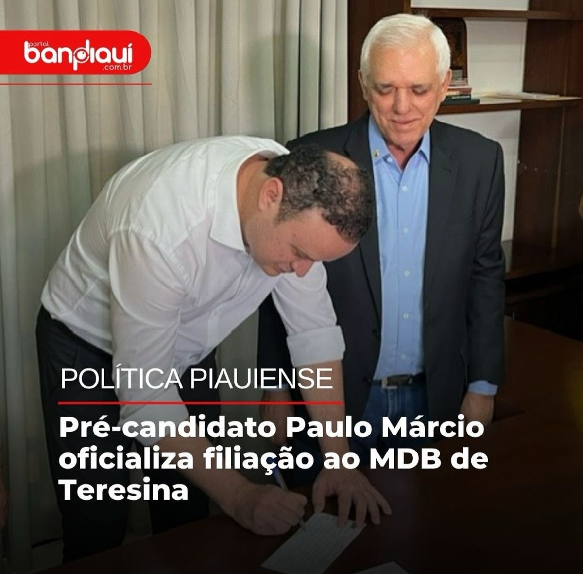 Paulo Márcio transfere para Teresina o domicílio eleitoral. O vice governador não ouviu Rafael.