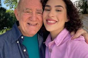 Renato Aragão e a filha caçula (Foto: Reprodução)