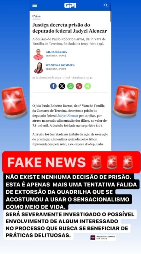 Stories do deputado Jadyel