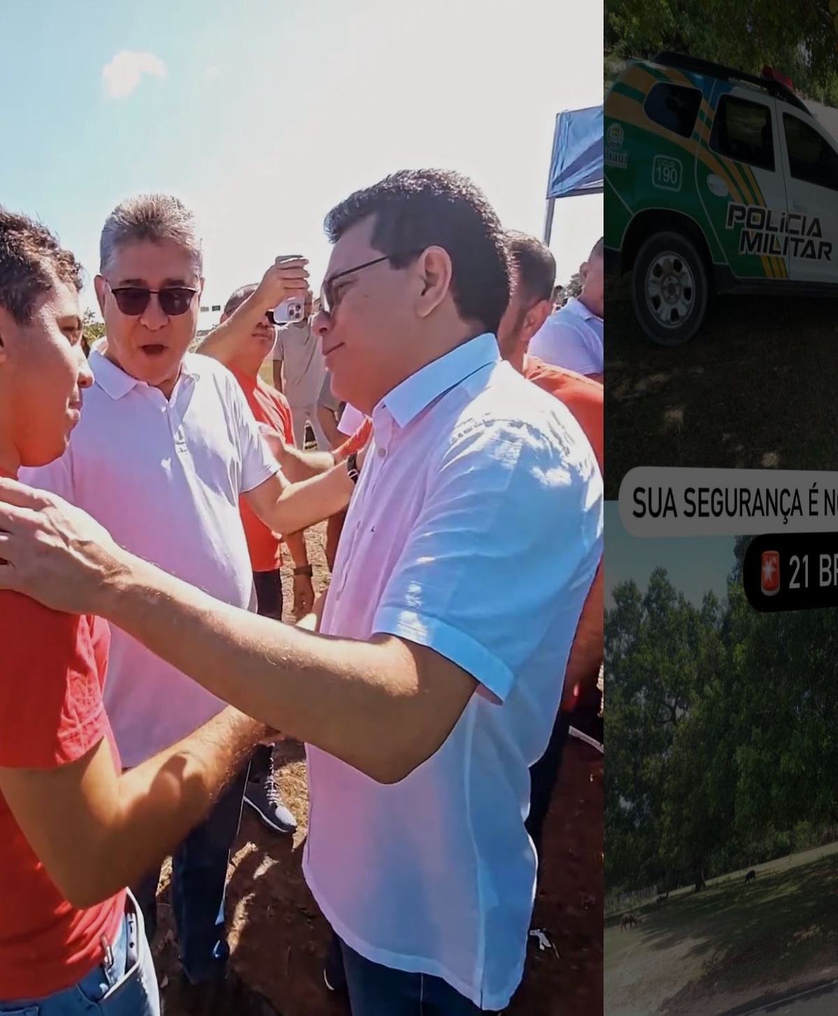 Zé Santana e Madison fazendo política em José de Freitas enquanto falta água na capital