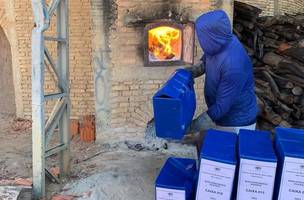 Drogas e armas são incineradas (Foto: Divulgação)