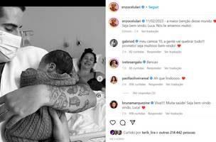 Enzo Celulari se emociona com nascimento do irmão caçula (Foto: Reprodução/ Instagram)