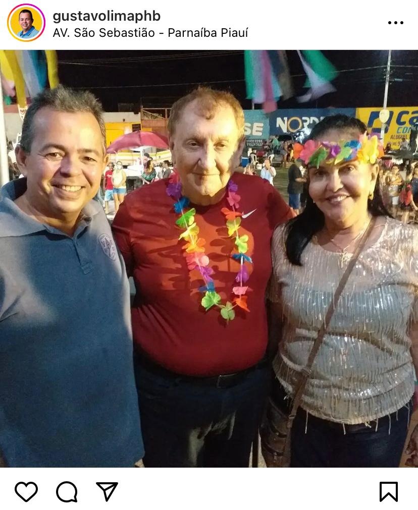 Gustavo Lima, Prefeito de Parnaíba e primeira dama