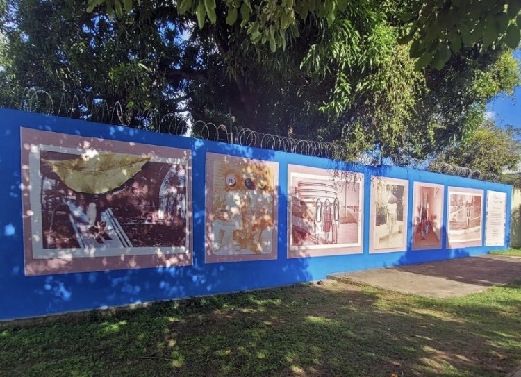 Instalação Escafrandro, da artista plástica Tássia Araújo, em cartaz no Parque da Cidadania