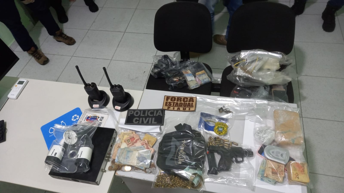 Itens apreendidos durante a ação