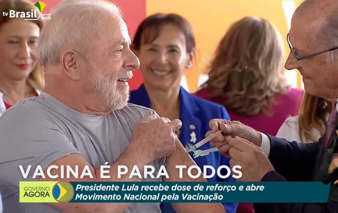 Lula vacinado por Alckimin