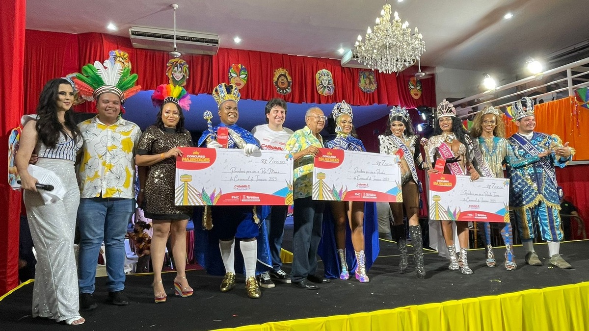 Majestades do Carnaval 2023 são premiadas com R$ 7 mil em Teresina