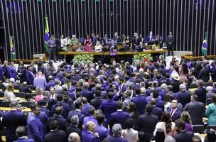 Posse dos deputados federais na Câmara (Foto: Marina Ramos/Câmara dos Deputados)