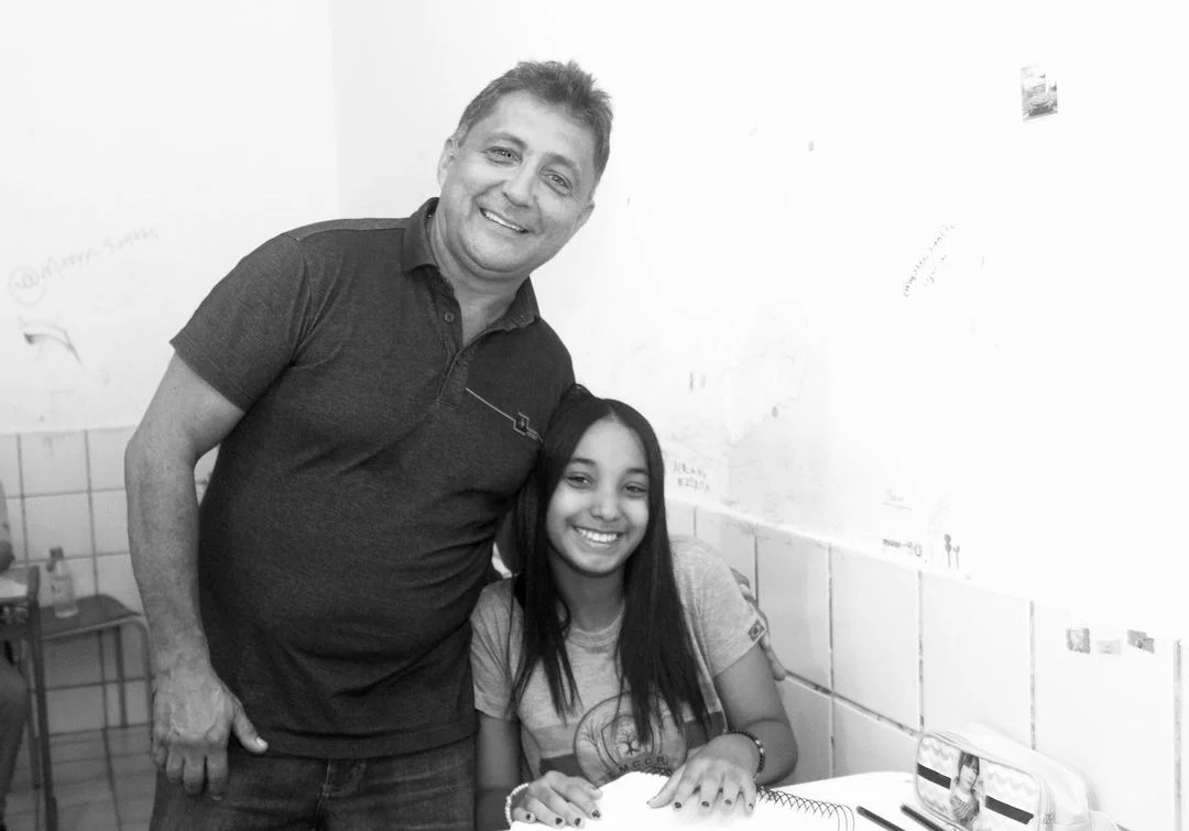 Prefeito Francieldo do Nascimento e Maria Fernanda horas antes do acidente
