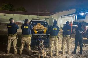 PRF prende traficante com drogas avaliadas em mais de R$ 2 milhões (Foto: PRF/Divulgação)