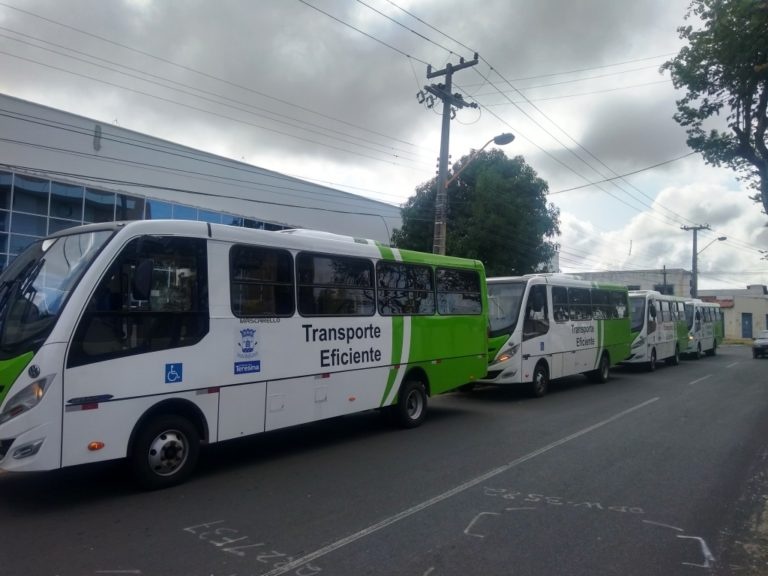Veículos da frota do transporte eficiente