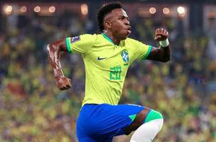 Vini Jr. jogando pela seleção brasileira (Foto: Reprodução/Instagram)