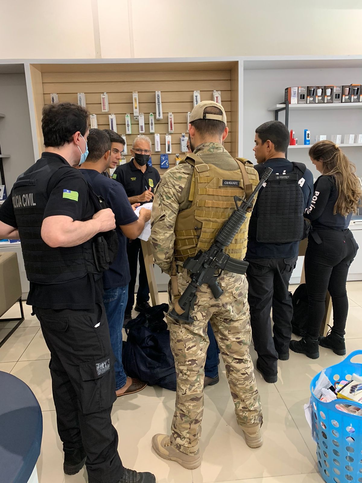 A operação 'Interditados' está em andamento no Shopping da cidade.