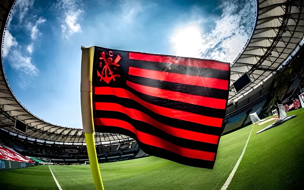 Bandeira do Flamengo no Maracanã