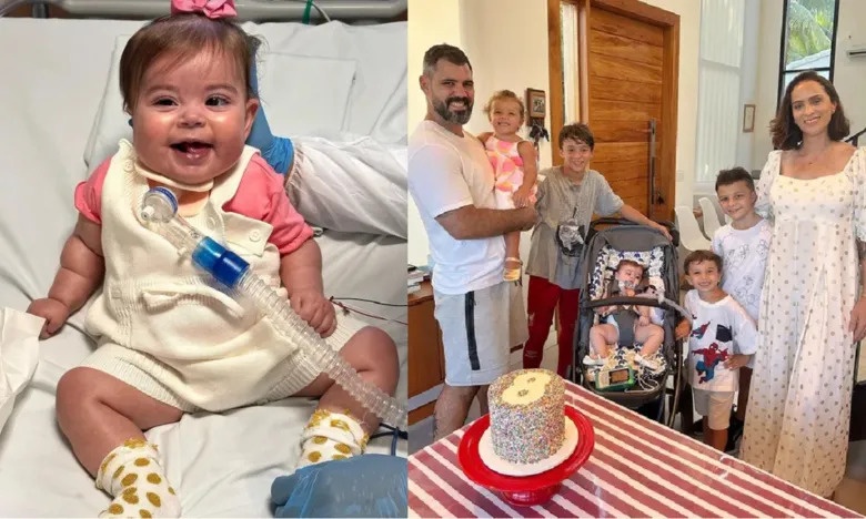 Filha de Juliano Cazarré recebe alta: 'Nossa pequena gigante'