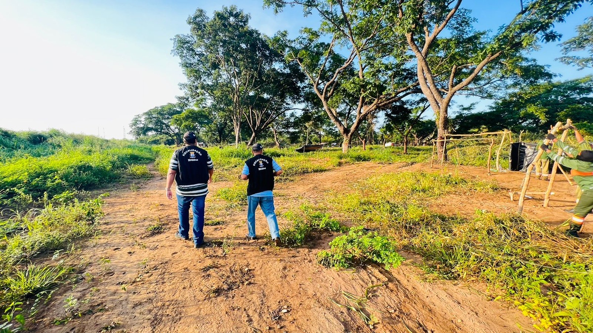 Fiscalização da prefeitura flagra ocupação irregular na zona Sul de Teresina