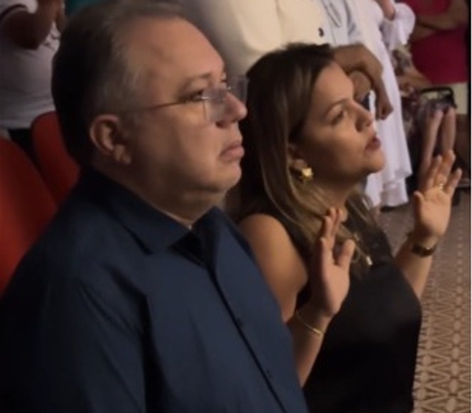 Florentino e a esposa nos Festejos de São José