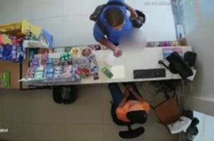 Imagem das câmeras de segurança do estabelecimento (Foto: Reprodução)