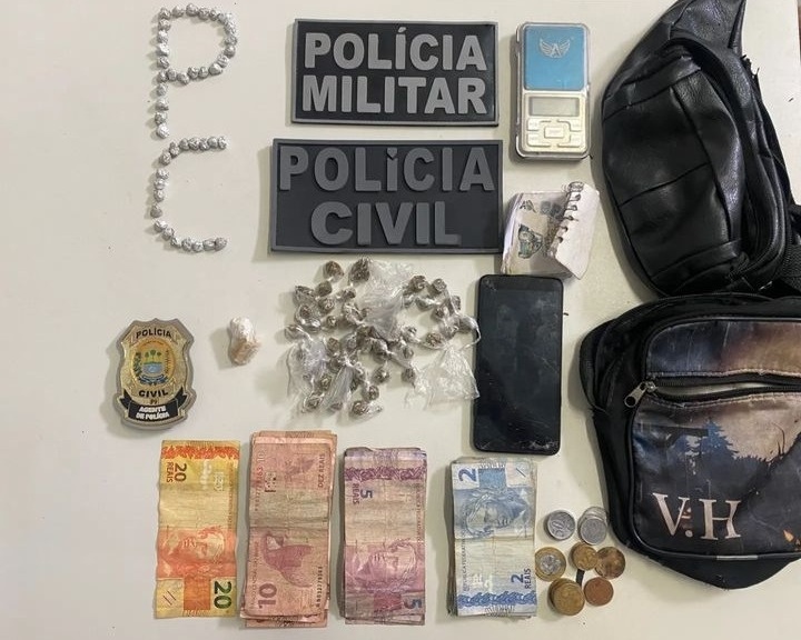 Itens encontrados em posse do adolescente