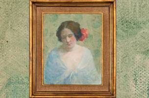 Obra-símbolo da exposição, “Figura (O Passaporte)”, 1922, de Tarsila do Amaral (Foto: Divulgação)