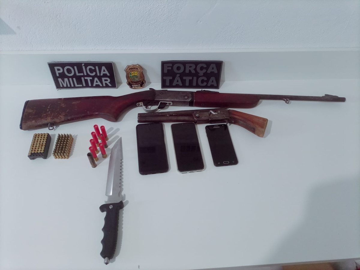 Polícia prende homem com rifle e garruncha em Bom Jesus