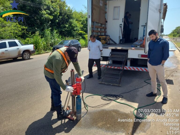 TCE-PI faz inspeção de pavimentação das vias públicas na zona sul de Teresina