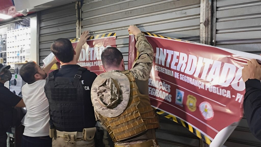 A operação fechou várias lojas suspeitas de venderem aparelhos roubados