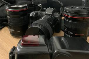 Equipamentos que foram furtado de dentro do carro (Foto: Reprodução/ Redes sociais)