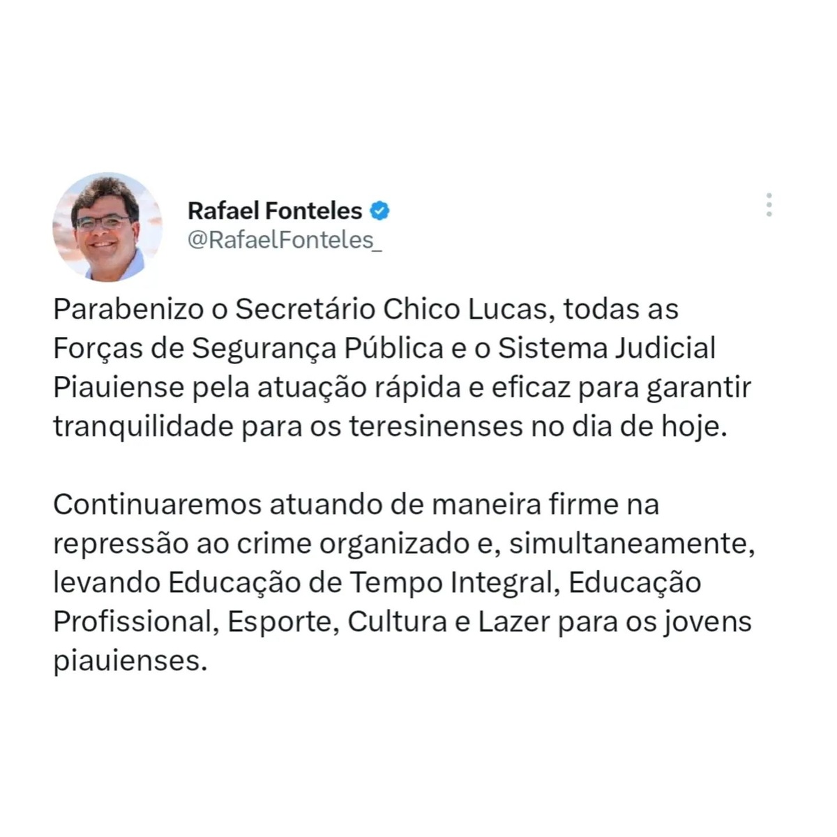 Rafael Fonteles anuncia Chico Lucas como secretário de Segurança