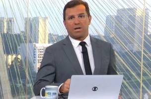 Homem xinga Globo ao vivo e Rodrigo Bocardi rebate (Foto: Reprodução/ TV Globo)