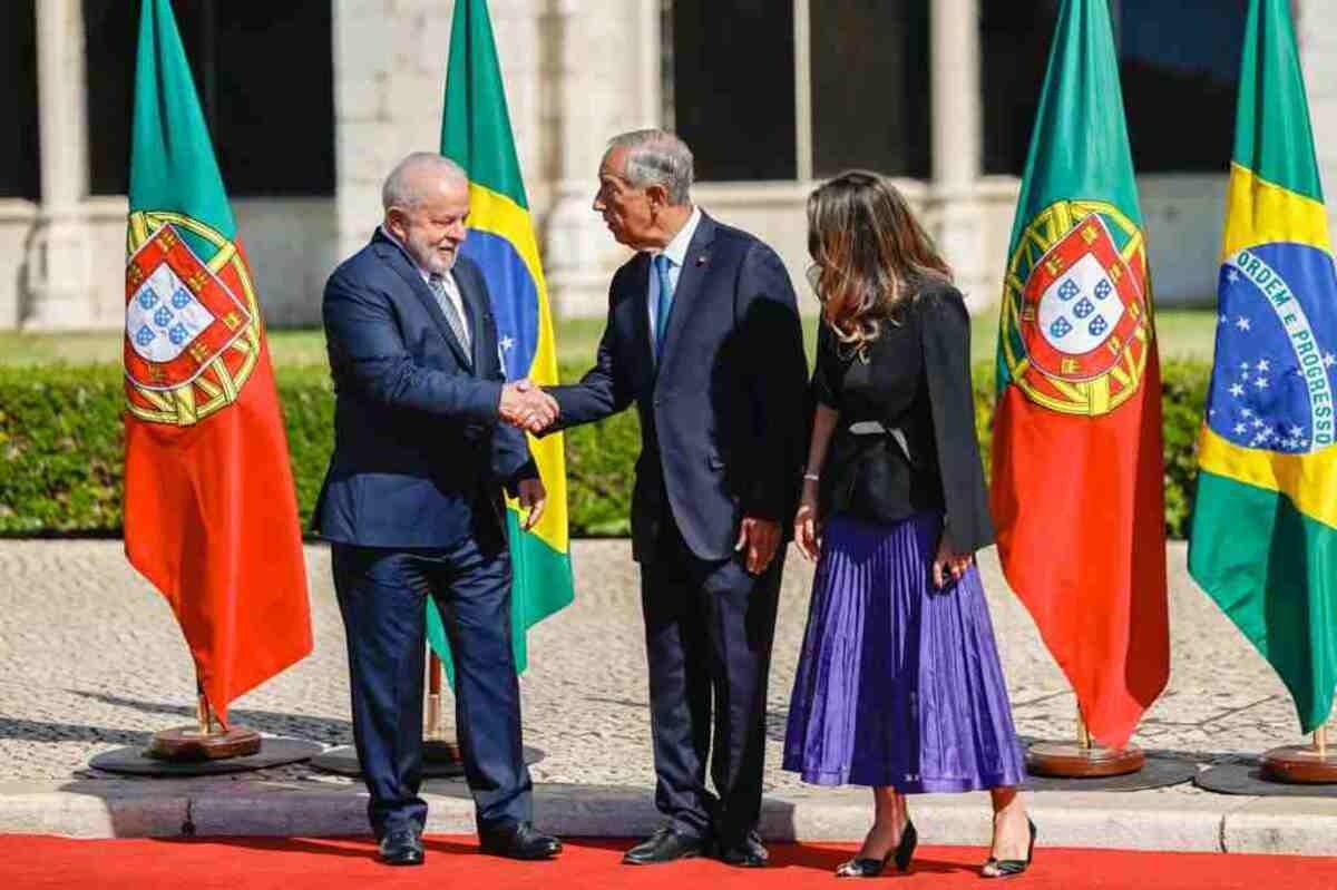 Lula, Janja e o presidente português, Marcelo Rabelo