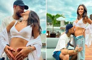 Neymar e Bruna anunciam filho (Foto: Reprodução/ Instagram)