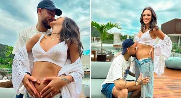 Neymar e Bruna anunciam filho
