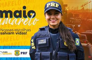“Nossas escolhas salvam vidas”  Campanha Maio Amarelo 2023. (Foto: PRF/Divulgação)