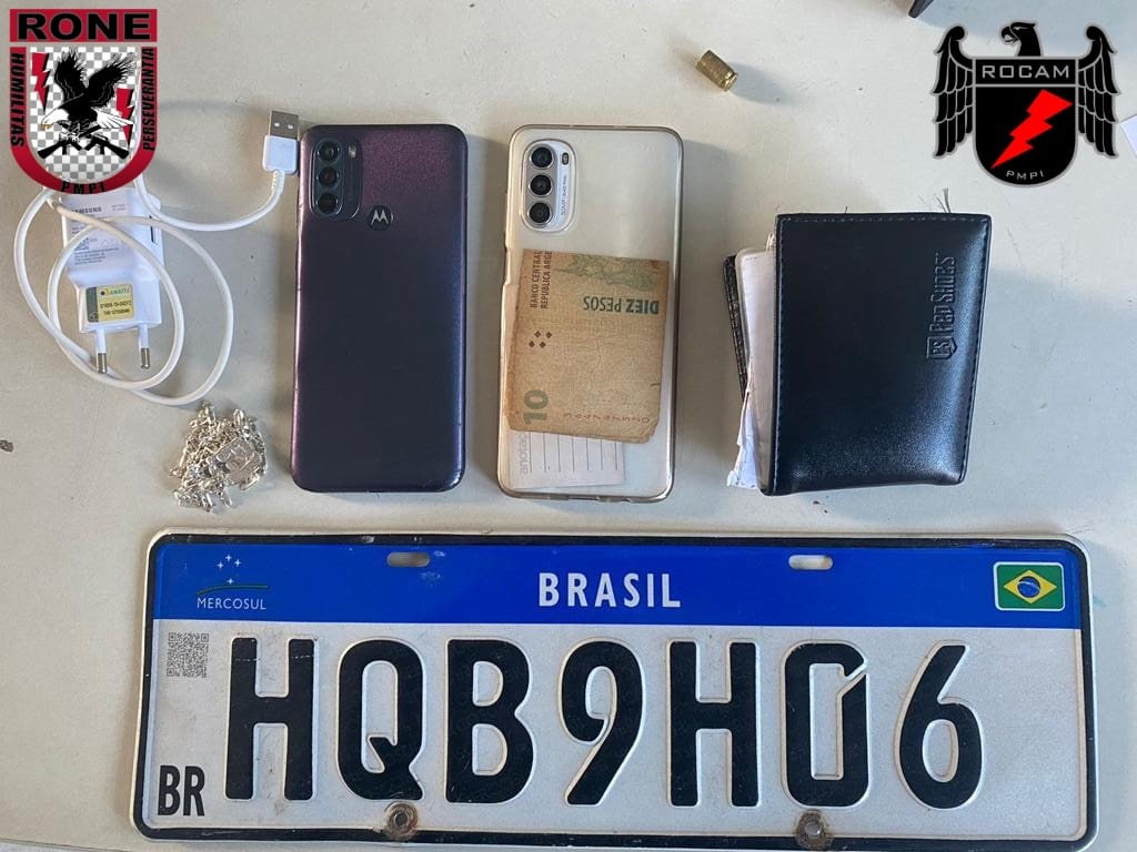 Objetos apreendidos pela Rocam