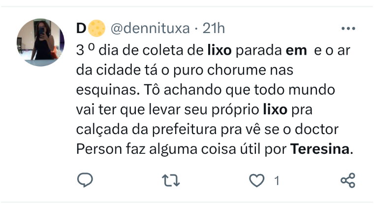População se revolta com o descaso na cidade