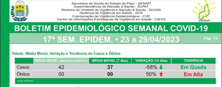 17° Boletim Epidemiológico