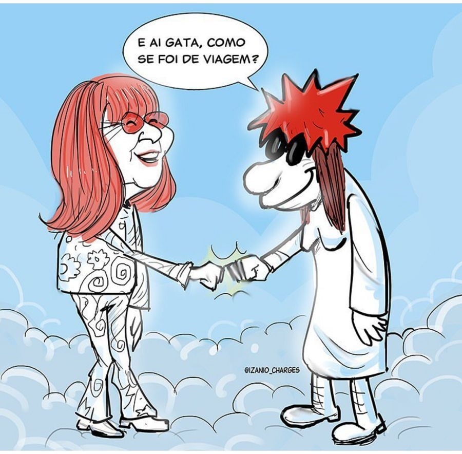 A homenagem do chargista Izanio à rainha do Rock
