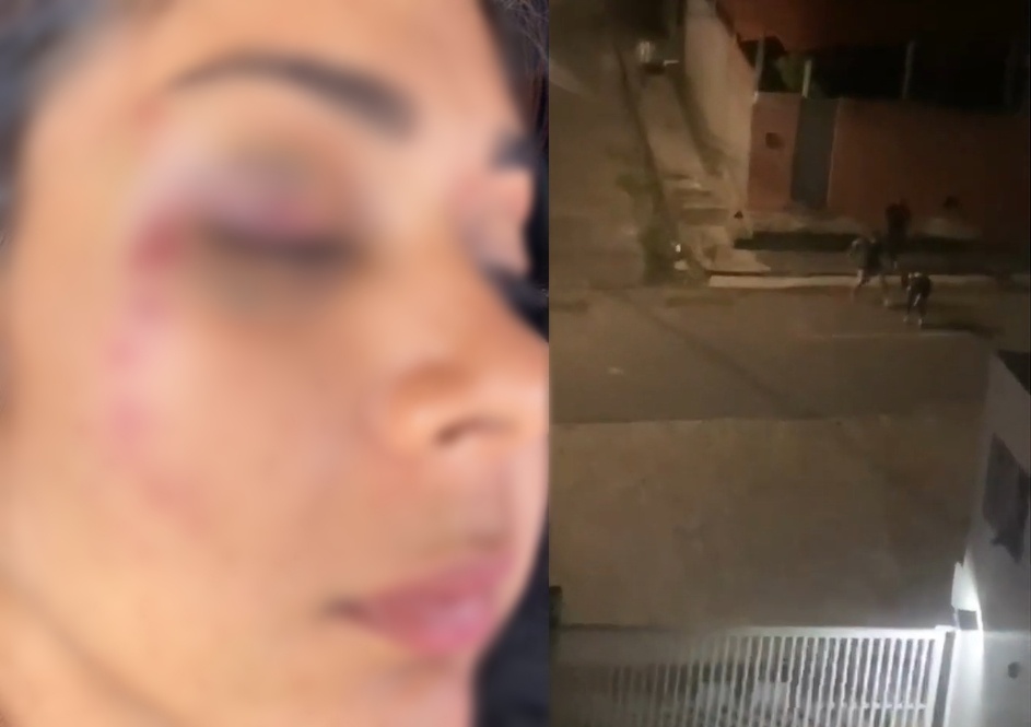A mulher registrou boletim de ocorrência contra o agressor